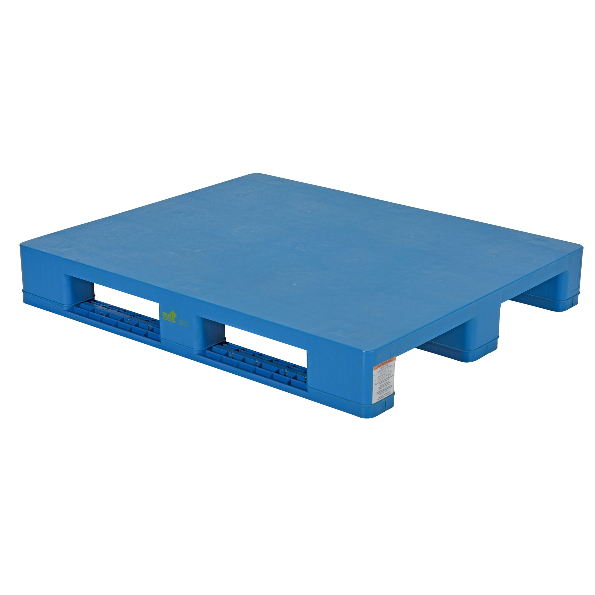Vestil Poly Solid Top Rackable Pallet - 39.25in. x 47.125in. x 6.5in., High-Density Polyethylene, Blue, Model# PLPS-H